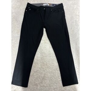 Tailor Vintage Mens Luxe Performance Pants Slim Fit Pants Black 36X30